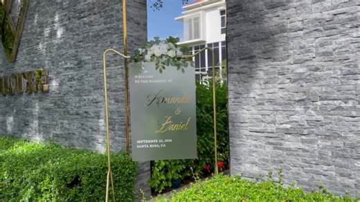 Hanging Acrylic Wedding Welcome Sign With 3D Gold Mirror Names - Frosted Acrylic Wedding Sign - Custom Acrylic Sign - Etsy