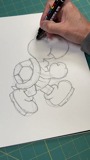 Drawing a Koopa Troopa from Super Mario Bros