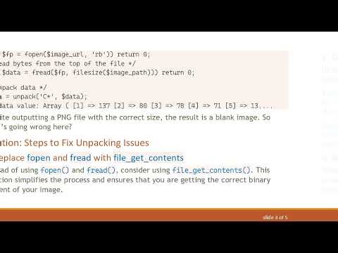 How to Properly Unpack Binary Data in PHP for Image Uploads