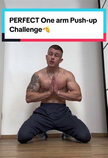 PERFECT One arm Pushup Challenge🫡 (@sensei  clean enough?) #foryou #challenge #calisthenics #pushups
