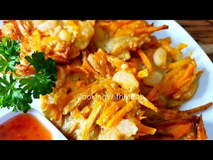 How To Make Okoy With Kalabasa-Shrimp And Squash Filipino Okoy