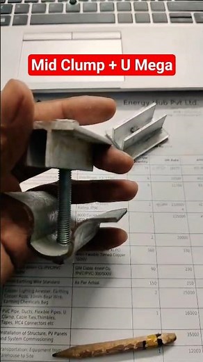Fix Solar Panels Using U Mega & Mid Clamps on C Channel 🔧☀️ #SolarPanels #Solar #umega #midclump