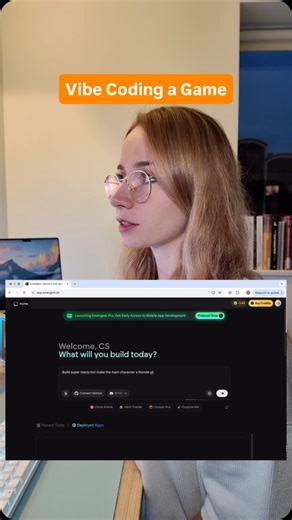 Jackie (Carmen Santos) on Instagram: "vibe coding Super Jackie… @emergentlabs scary good AD 🫶 #coding #programming #vibecoding #programmingmemes #codingmemes #supermariobros #supermario #pythonprogramming"