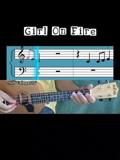 Girl On Fire (Alicia Keys) ukulele notes, cover song