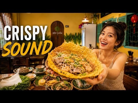 (4K) Perfect Crispy Banh Xeo at Bep Cuon