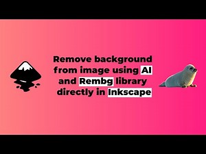 Remove background from image using AI and Rembg library directly in Inkscape