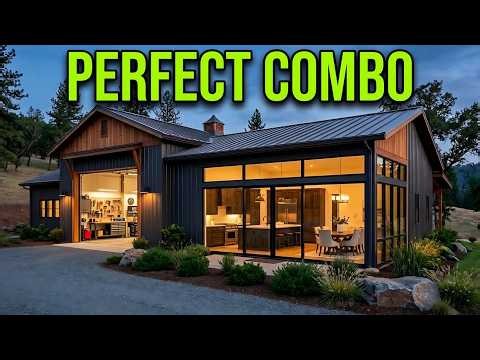 This Small Barndominium Floor Plan Maximizes Shop Space and Luxury