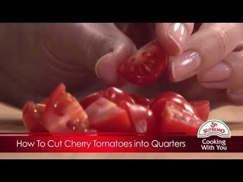 How To Cut Cherry Tomatoes into Quarters
