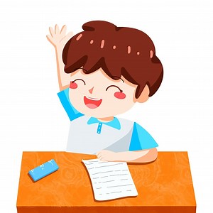 卡通人物男生上学上课举手招手说话元素GIF人物元素[gif]GIF下载 - 觅知网