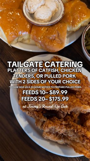 Perfect for NFL Sundays, college football, or just for a gathering of friends. Call and customize a tailgate meal for your next watch party! | Jimmy's Round-Up Cafe & Fried Pies