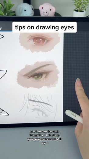 eye drawing i did recently and these are my main tips! #digitalart #arttutorial #animeart #artprocess beginner art