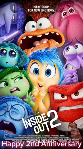 Happy 2nd Anniversary to the people of Inside Out 2: (2024):