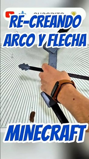 Como hacer EL ARCO Y FLECHA DE MINECRAFT 1.10 #minecraft #steve #EspadaDeDiamante #2025 #shorts