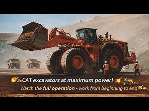 Heavy machines at maximum power! 💥Watch the full operation —work from beginning to end.