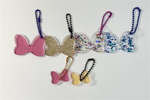 Bow Acrylic Keychains - Etsy
