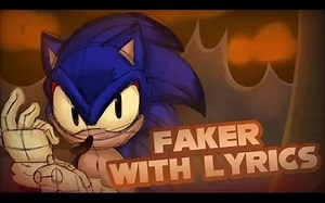 Faker WITH LYRICS | FNF VS Sonic.EXE mod cover