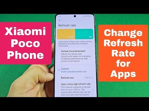 How to change refresh rate for apps Xiaomi Hyper OS 2 Poco Phone