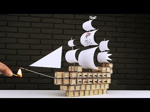 How to Build Pirate Ship from Matches Without Glue