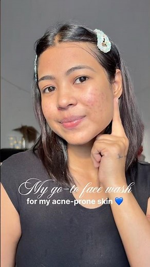 My go-to face wash for my acne-prone skin 🩵 the Dermaco 2.5% Benzoyl Peroxide face wash ✨ #dermaco