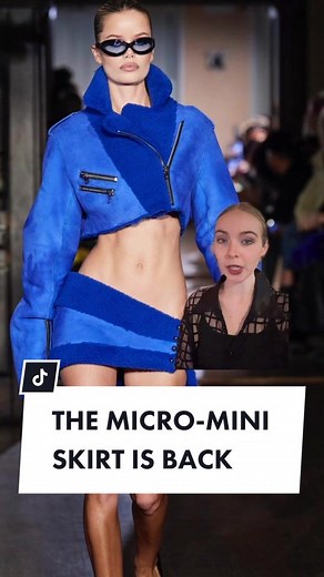 The #microminiskirt is back. But where’s the #bodyinclusivity? #lowrise #y2kfashion #nyfw #fashiontiktok