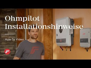 How-To Video: Fronius Ohmpilot Installationshinweise