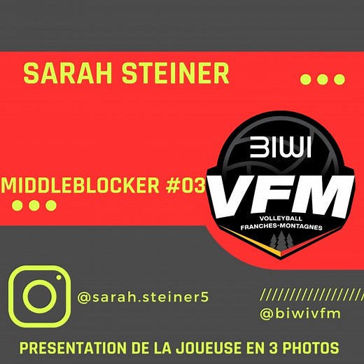 Sarah Steiner Middleblocker #03 Présentation de la joueuse en 3 photos #mla BIWI VFM #volleyball #20232024season #franchesmontagnes #franches #jura @sarah.steiner5 @raph_aela03 @tpopic @l.i._.s.a8 @vaninamembrez @gabriellaroch @5_em_ma @coralie_vare @tschanzcarine @nikolduleva @lebonardi @eloane_fvt @_kim_ss @zora.chpptte @mela_cina @tiziana_baumrukova @eduardofaustino13 BIWI VFM #volleyball #vfm | BIWI VFM