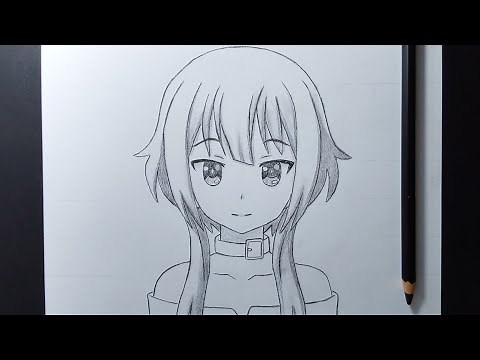 How to draw Megumin Konosuba | Megumin drawing step by step | Easy drawing for beginners