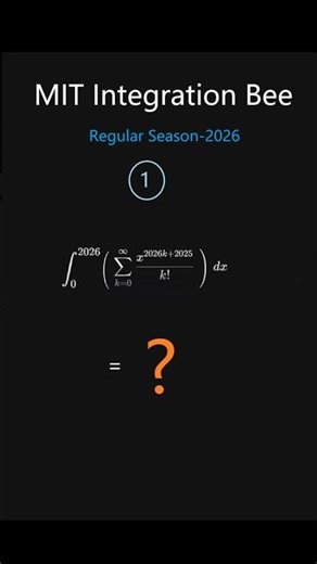 Infinite Sum vs. Calculus: Can You Solve This 2026 MIT Integration Bee Problem 1
