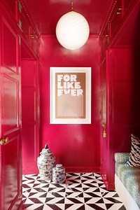 Sherwin Williams' Framboise Was the Perfect Color to Upgrade This Hallway