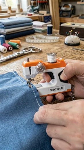 NHK Mini Hand Sewing Machine 😲 Tiny Tool, Real Stitching! #Shorts #minitools #trendinggadgets #tech