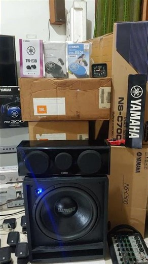 Subwoofer Earthquake FF12 x Center Yamaha NS-C150 Play Malam Bercerita