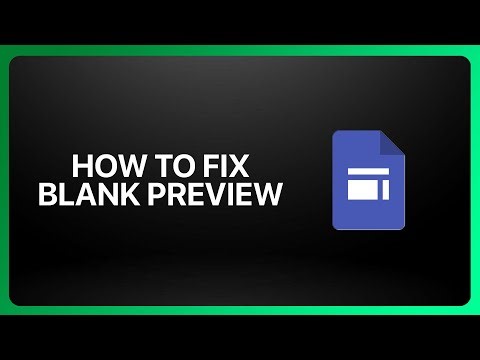 How To Fix Blank Preview In Google Sites 2025! Tutorial