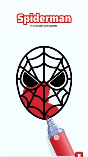 Spiderman Drawing Easy🦸‍♀️😱#Short #Viral #Drawing