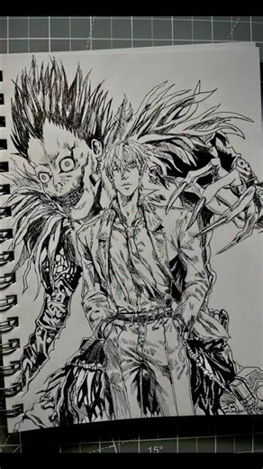 How to draw LIGHT from DEATH NOTE 📓 #shorts #deathnote