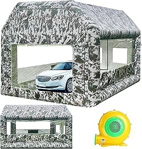 LVAOSTT Inflatable Paint Booth Portable 13x11x8.2FT Inflatable Spray Booth Tent, Car Paint Tent with Air Filter System Air Blower for DIY Spray Car Parts Painting Workstation Motorcycle Garage