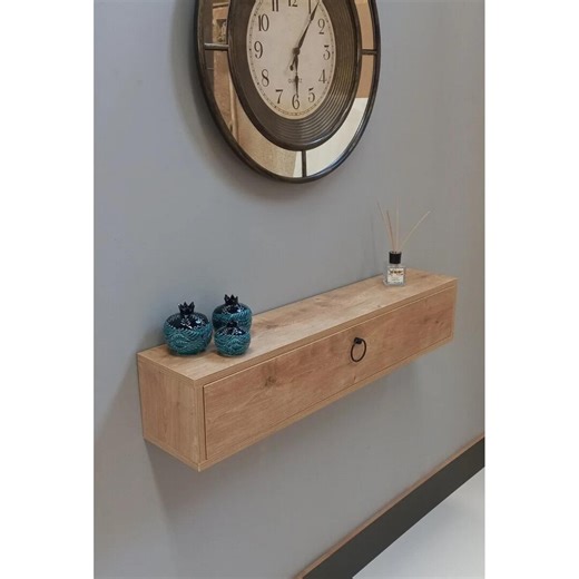 Oak Floating Console Table for Entryway - Etsy UK