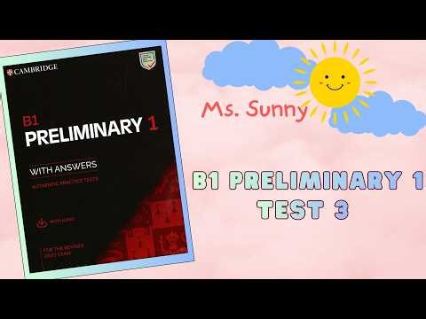Cambridge B1 Preliminary | Test 3– Listening