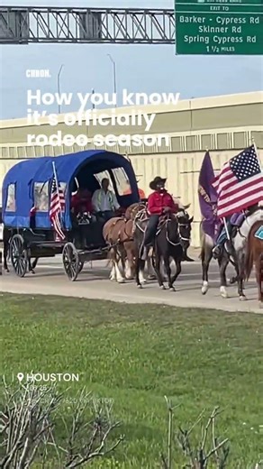 Trail riders head into Houston ahead of the downtown rodeo parade