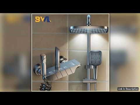 Piano Button Shower Digital Shower Set Thermostatic Home Shower Piano Key Shower System Spa Bathroo