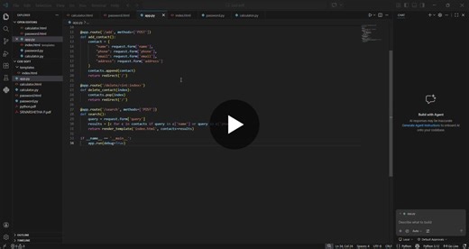 #python #flask #webdevelopment #projects #learning #coding #studentdeveloper #codsoft #intern | srivarshetha JP