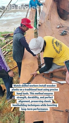 Traditional Wooden Boat Building Process | Skilled Craftsmanship by Hand