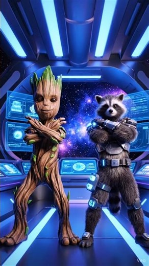 Groot & Raccoon Dance Party #music #edm #phonkmusic