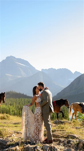 you, me, God the horses — the ultimate Western Wedding. 🤍 Glacier National Park | Glacier Park Elopement Photographer | Glacier Park Wedding | Montana Wedding Photographer | Carrie Ann Photography - Montana Wedding & Elopement photographer