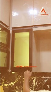 Glass Profile Door for Modular Kitchen | Premium Aluminium Profile Shutter Design | Labh Aluminium