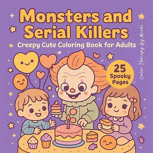 Monsters and Serial Killers Creepy Cute Coloring Book for Adults With 25 Spooky Cozy Pages to Relax and Have Fun This Halloween Season! - Etsy