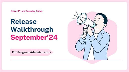 September Release Items - Exxat Prism