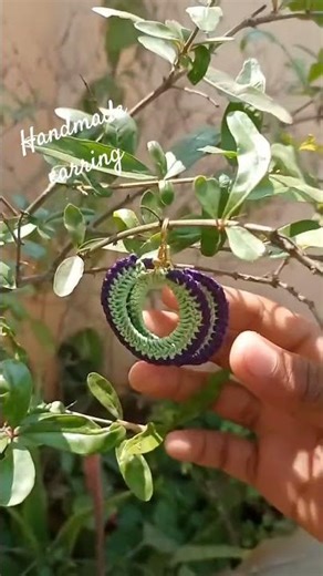 Silk thread earring #earrings #handmade #fashion #viral