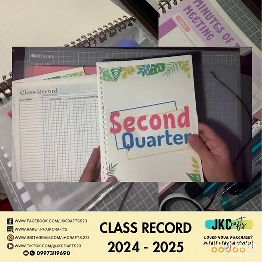CLASS RECORD 2024 - 2025 ✔️ Cover ✔️ Calendar 2024 - 2025 ✔️ My Schedule ✔️ Class Schedule ✔️ Class Birthdays ✔️ Important Dates ✔️ To Do List ✔️ Minutes of the Meeting ✔️ Daily Attendance ✔️ Class Record First Quarter to Fourth Quarter ✔️ Dot Pages Available in Physical Product and Digital Product!! REMINDER!! ⭕️ Personal and Commercial Use License: You're granted a non-exclusive, non-transferable license to use the digital product for personal or internal business purposes (printed products).
