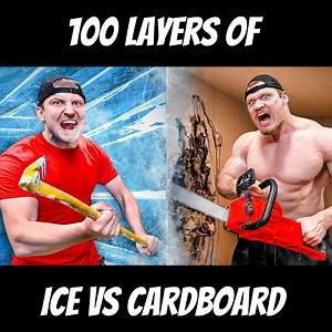 190K views · 5.3K reactions | 100 Layers Of Ice Vs Cardboard! | JustDustin | Facebook