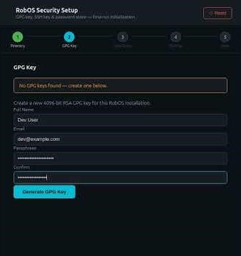 RobOS Security Setup — GPG, SSH, and Password Store in 90 Seconds